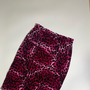 Leopard Print Pink Skirt